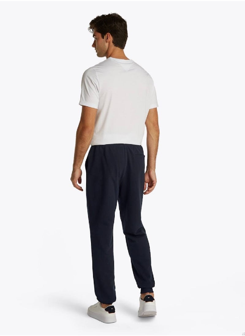 TOMMY HILFIGER - Men's Essential Terry Sweatpants - Cotton, Blue - Image 1