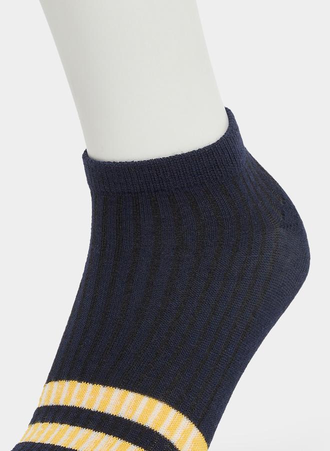 Set of 5 - Striped Ribbed Ankle Length Socks - Image 5