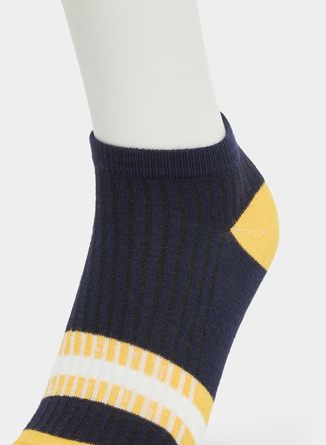 Set of 5 - Striped Ribbed Ankle Length Socks - Image 3