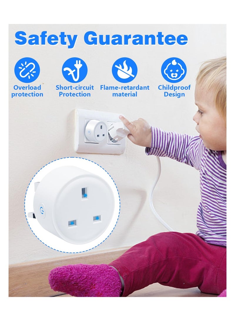 SYOSI Smart Plug WiFi, WiFi Socket Monitor Timing Smart Plug SmartLife APP Plug App Controlled Outlet Remote Control Smart Electrical Plug Competible with Amazon Alexa (Echo, Echo Dot), Google Home, IFTTT - Image 4