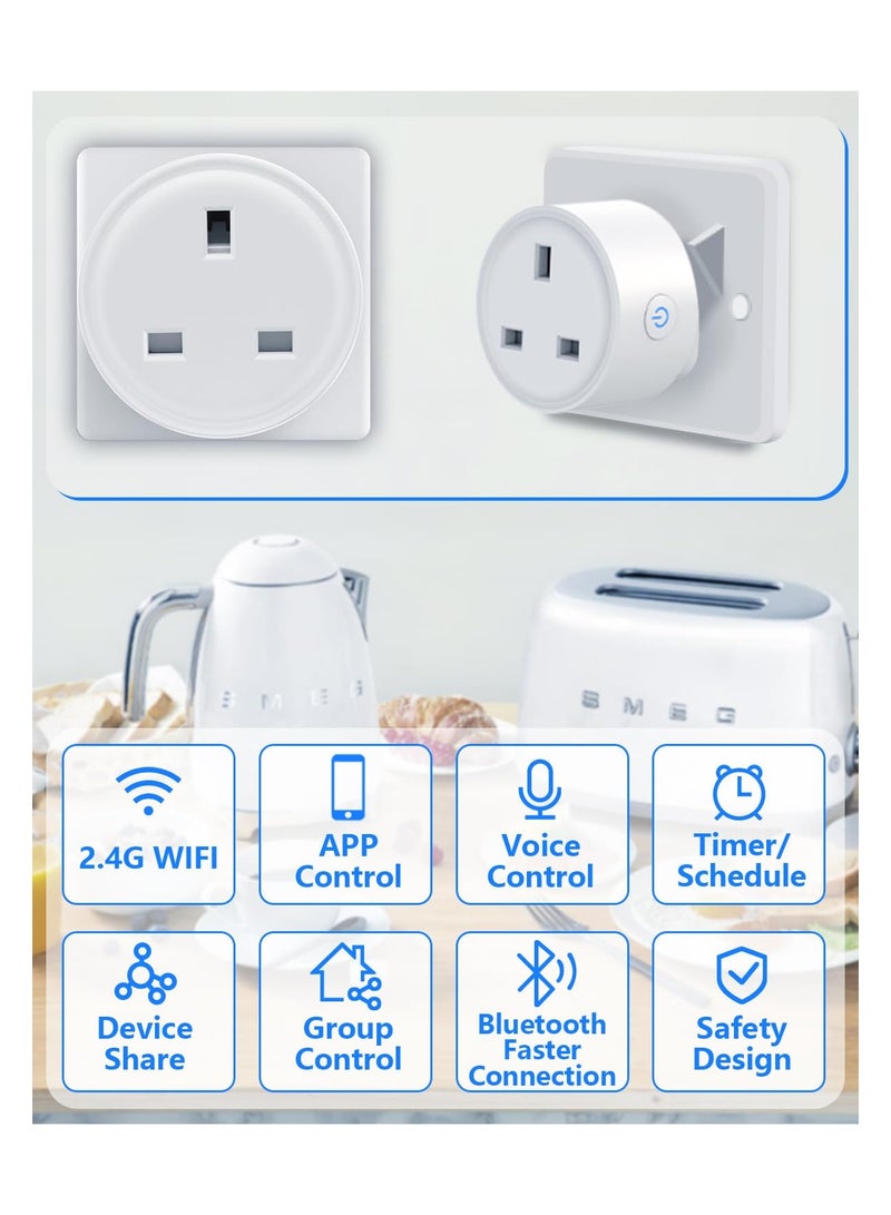 SYOSI Smart Plug WiFi, WiFi Socket Monitor Timing Smart Plug SmartLife APP Plug App Controlled Outlet Remote Control Smart Electrical Plug Competible with Amazon Alexa (Echo, Echo Dot), Google Home, IFTTT - Image 3