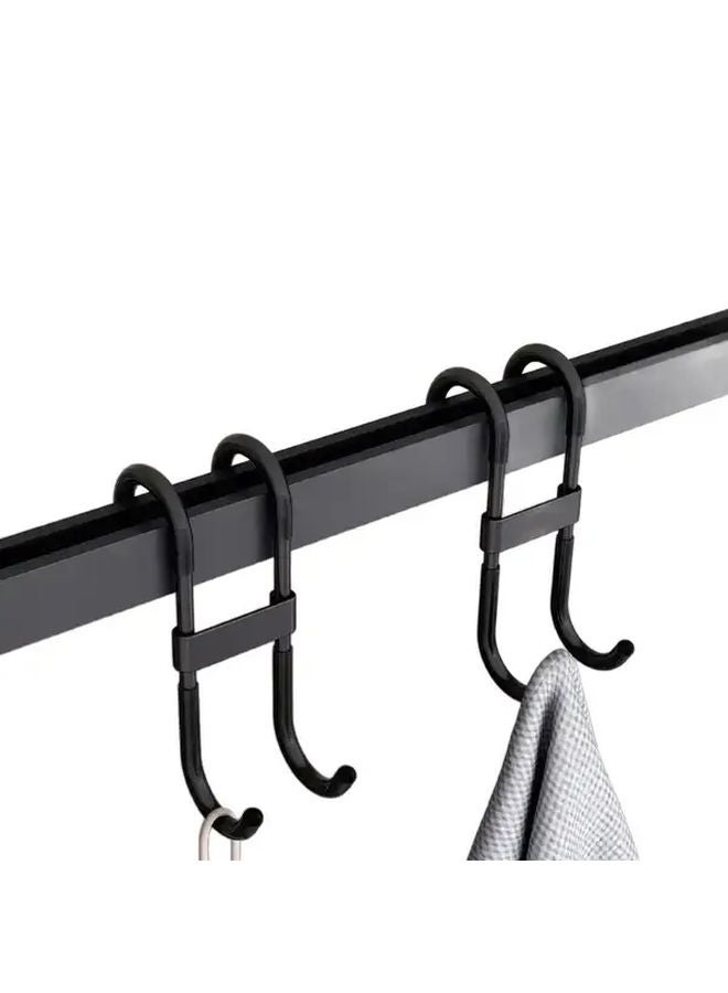 White Heavy Duty Shower Door Hooks 2pcs Rustproof No Drill Bathroom Organizer - Image 4