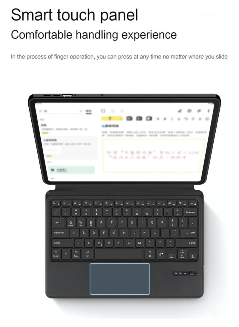 general Touch Keyboard Case Compatible with Honor Pad 10 12.1-inch (2025), Soft Tablet Case, Magnetic Detachable Wireless Keyboard - Image 2