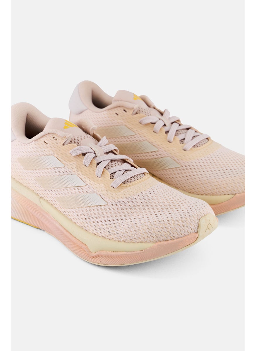 Adidas - Women Super Nova Stride Lace Up Running Shoes, Light Pink - Image 1
