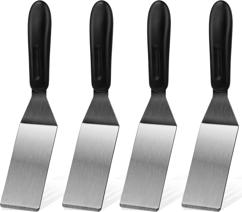 volikos Small Spatula 4 PCS, Mini Serving Spatula for Kitchen Use, Metal Spatula for Serving and Turning, Ideal for Pancakes, Brownies, Desserts, Cookie, Eggs or Small Pan - Image 1