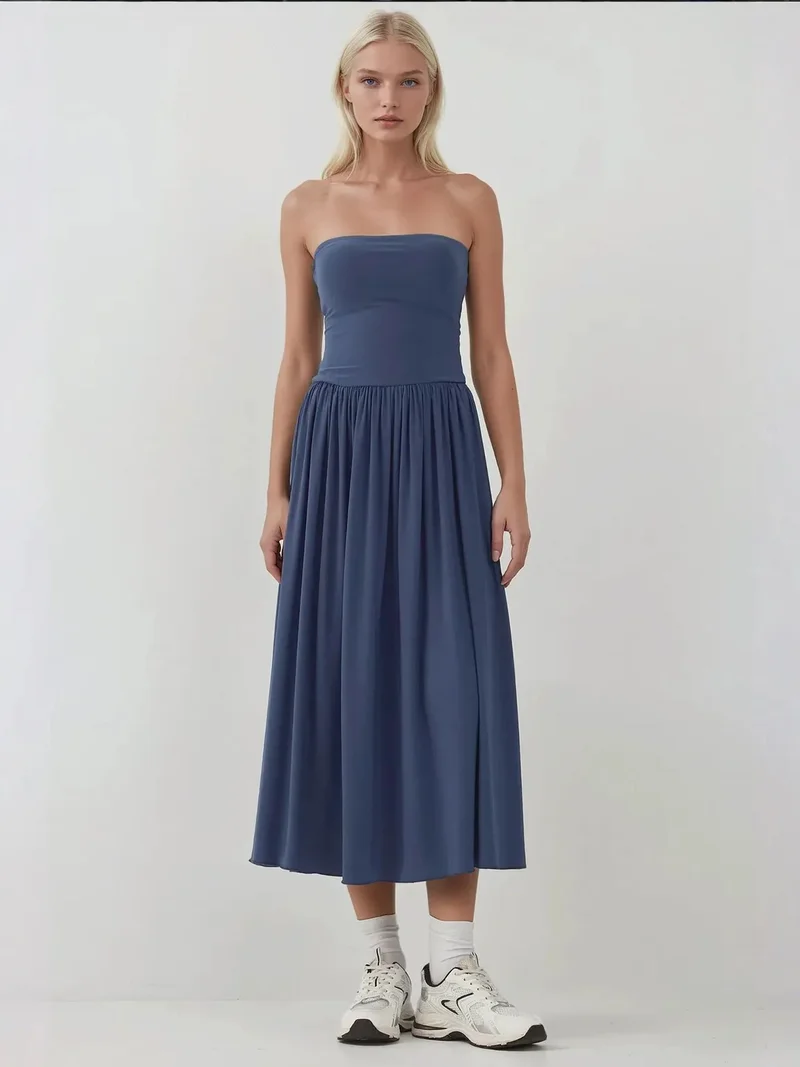 HICCUP 2-in-1 Midi Elastic Strapless Dress/Skirt