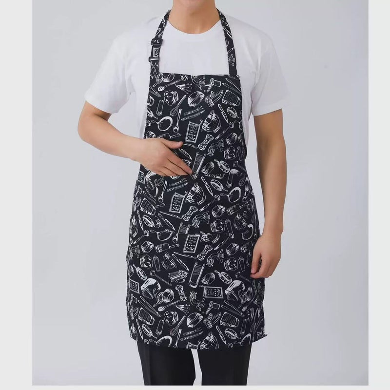 Apron Work Clothes Catering Chef Work Clothes Halter Anti-Fouling And Stain-Resistant Apron Western Restaurant Cafe Dessert Pizza Shop - Image 1