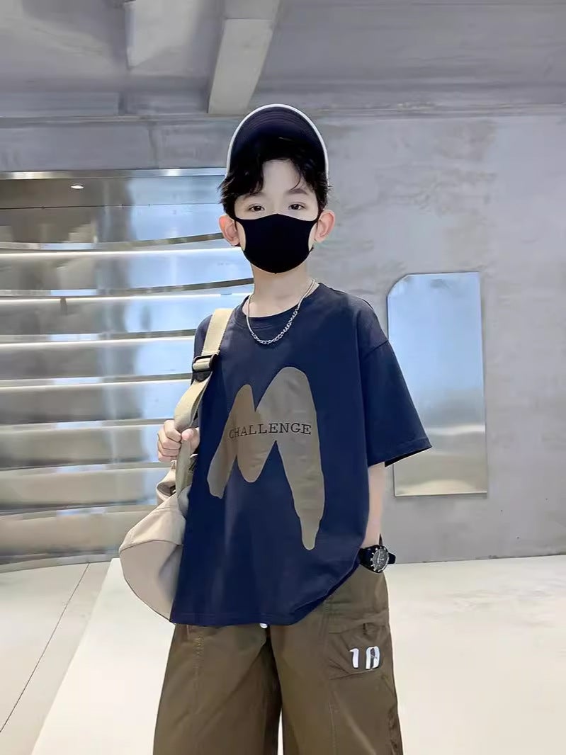 Children'S Clothing Boys' Short-Sleeved T-Shirt Summer Wear 2026 New Style For Older Children Summer Boys' Pure Cotton Top Trendy T-Shirt - Image 5