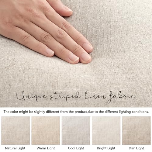 ZWJD Pillow Covers 18x18 Set of 2 Throw Pillow Covers with Fringe Chic Cotton Euro Shams Square Cushion Covers for Couch Sofa Bed Living Room Farmhouse Boho Decor Natural Beige - Image 3