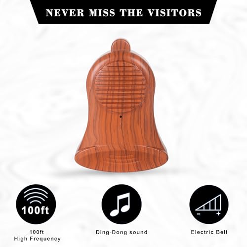 GLUN® Home Doorbell, Calling Bell for Home and Office Easy Install Electrical and Battery Powered, ABS Wooden Finish Elegant Design with Upto 100 Meter Operating Range - Image 2
