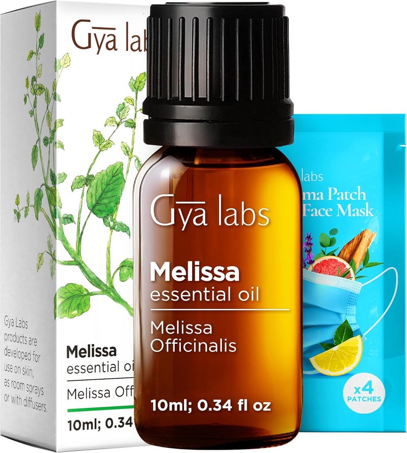 Gya Labs Melissa Essential Oil - 0.34 Fl Oz - for Hair, Skin, Diffuser, Aromatherapy & DIY Candle Making Scent - Image 1