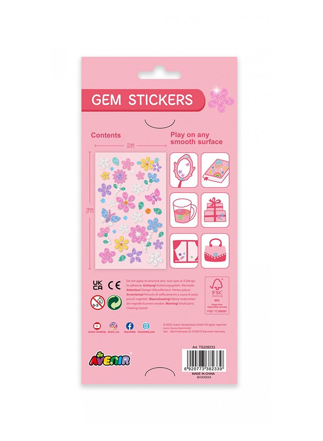 Avenir ملصقات الجواهر الزهور | ملصقات الراين ذاتية اللصق للحرف يدوية | الأحجار الكريمة الملصقة لمشاريع الفنون والحرف | أشكال وأحجام وألوان متنوعة | الأعمار 3+ - Image 2