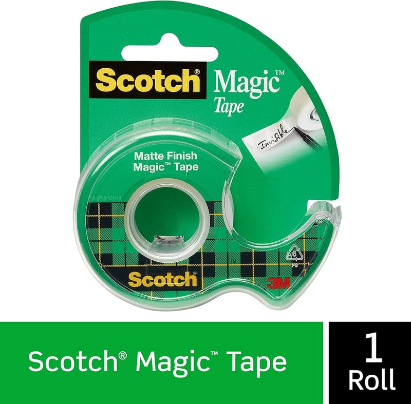 Scotch Double Sided Tape on a Dispenser 1/2 x 250 in (12.7mm x 6.3m), 1 roll/dispenser | Permanent | Sticky Tape | For Document Repair, Labelling and Sealing | Scotch Tape | Tape Dispenser - Image 1