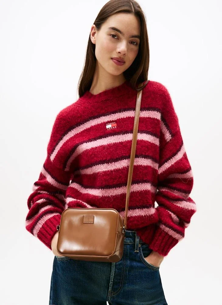 TOMMY JEANS Shiny Logo Plaque Crossbody Camera Bag