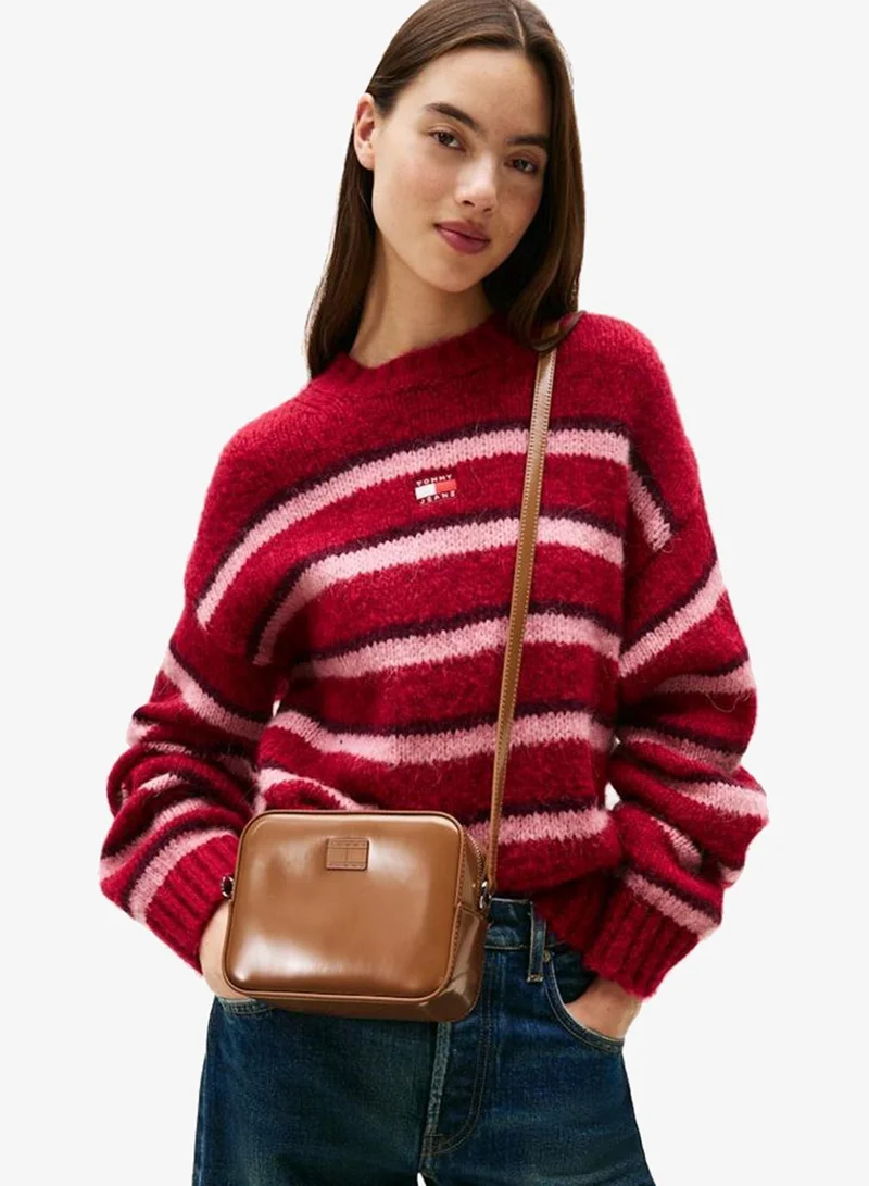 تومي جينز حقيبة كروس بودي كاميرا بشعار لامع