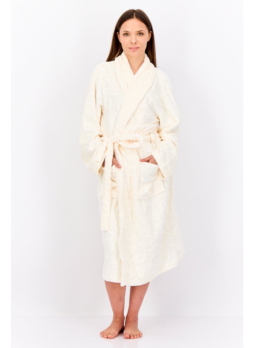 Women Belted Embossed Bath Robe, Light Beige - pzsku/Z4368DBC93AA6136CA1BEZ/45/_/1741356906/85146524-6cf9-44f0-94db-d1d34a812d55