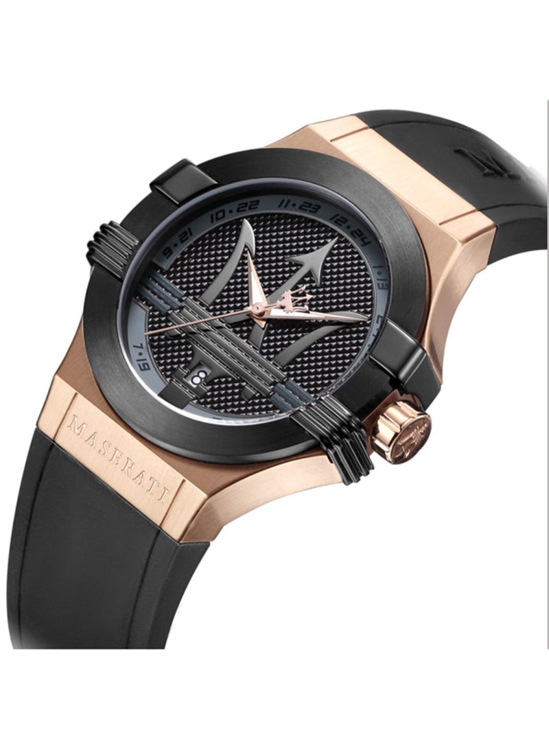 Maserati Men's Blue Sunray Dial Blue Leather Watch - 44 MM - R8851121003 - Image 3
