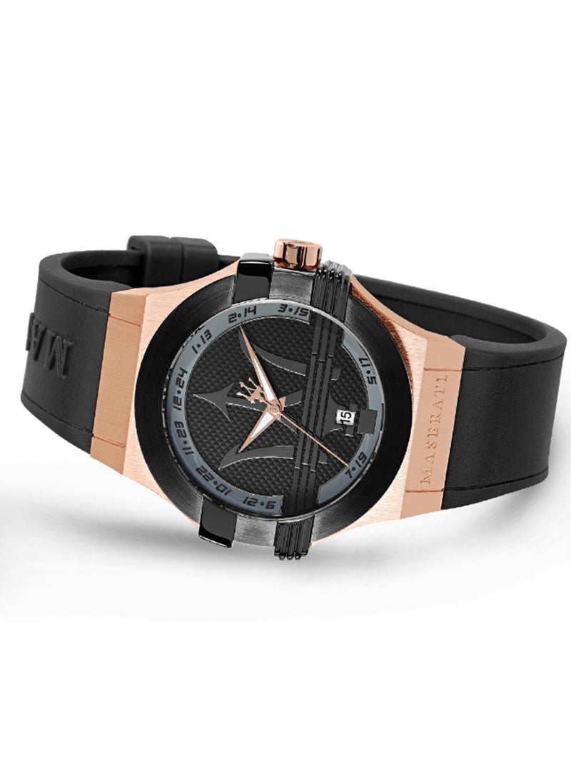 Maserati Men's Blue Sunray Dial Blue Leather Watch - 44 MM - R8851121003 - Image 4