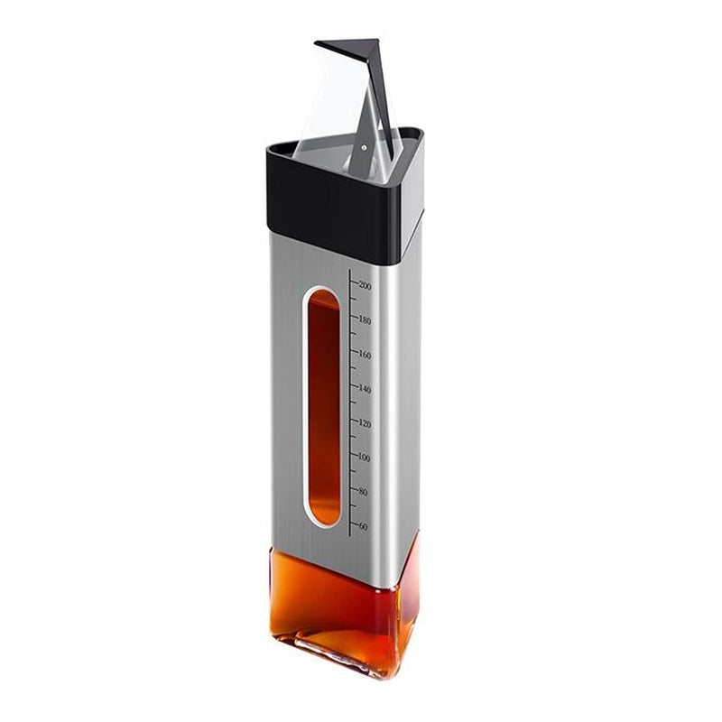 POPLEY Stainless Steel Oil Pot Barbecue Cooking Olive Oil Bottle Vinegar Oil Water Bottles Dispenser Clear - Image 1