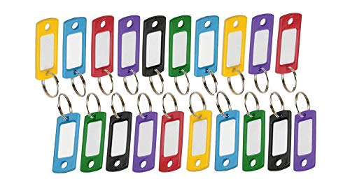 Lucky Line Flexible Colored Plastic Key Tag with 3/4" Split Ring in Assorted Colors, Includes 200 Tags (16900) - Image 1