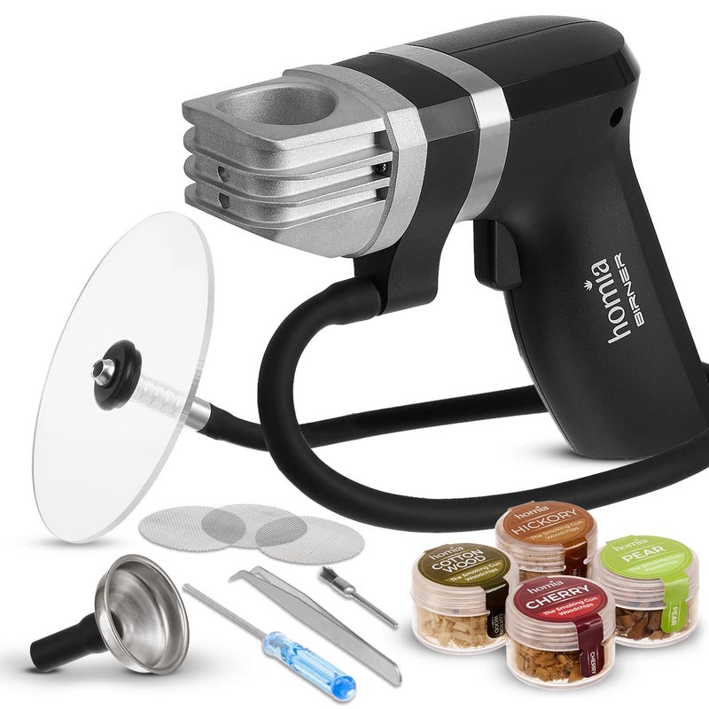 طقم مدخن الكوكتيل طقم مدخن الويسكي مدخن البخار بيرنر برو طقم البداية 11 قطعة مع الملحقات ورقائق الخشب المدخن الداخلي هدية للرجال