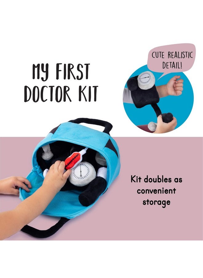 Plush Creations Talking Plush Toy Doctor Kit For Toddlers | Doctor Playset | Kid Doctor Set | Doctor Kit For Toddlers | Dr Kit | Includes Talking Blood Pressure Meter, Otoscope, Stethoscope, Thermometer & Syringe  - Image 4