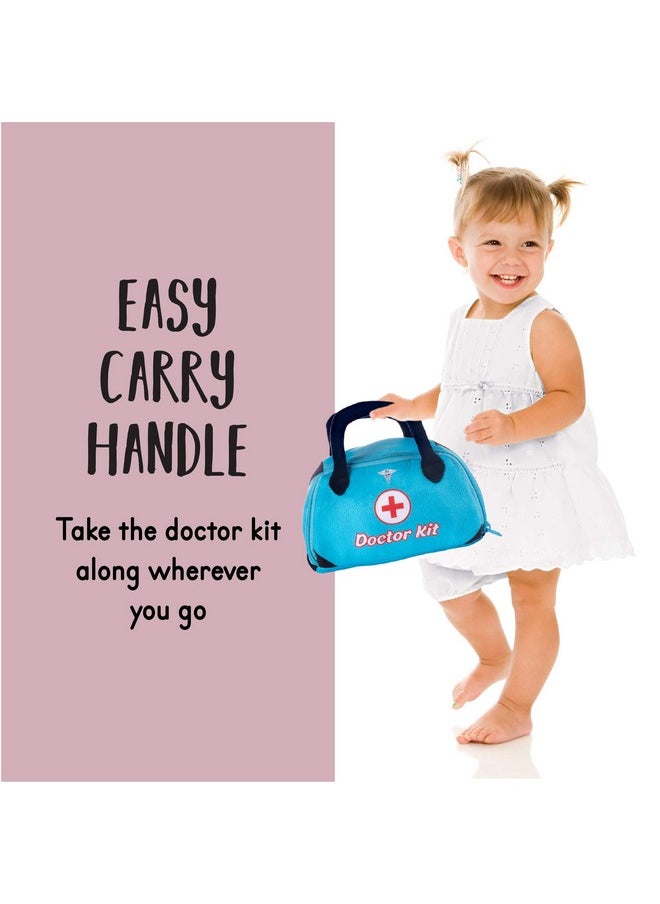 Plush Creations Talking Plush Toy Doctor Kit For Toddlers | Doctor Playset | Kid Doctor Set | Doctor Kit For Toddlers | Dr Kit | Includes Talking Blood Pressure Meter, Otoscope, Stethoscope, Thermometer & Syringe  - Image 5