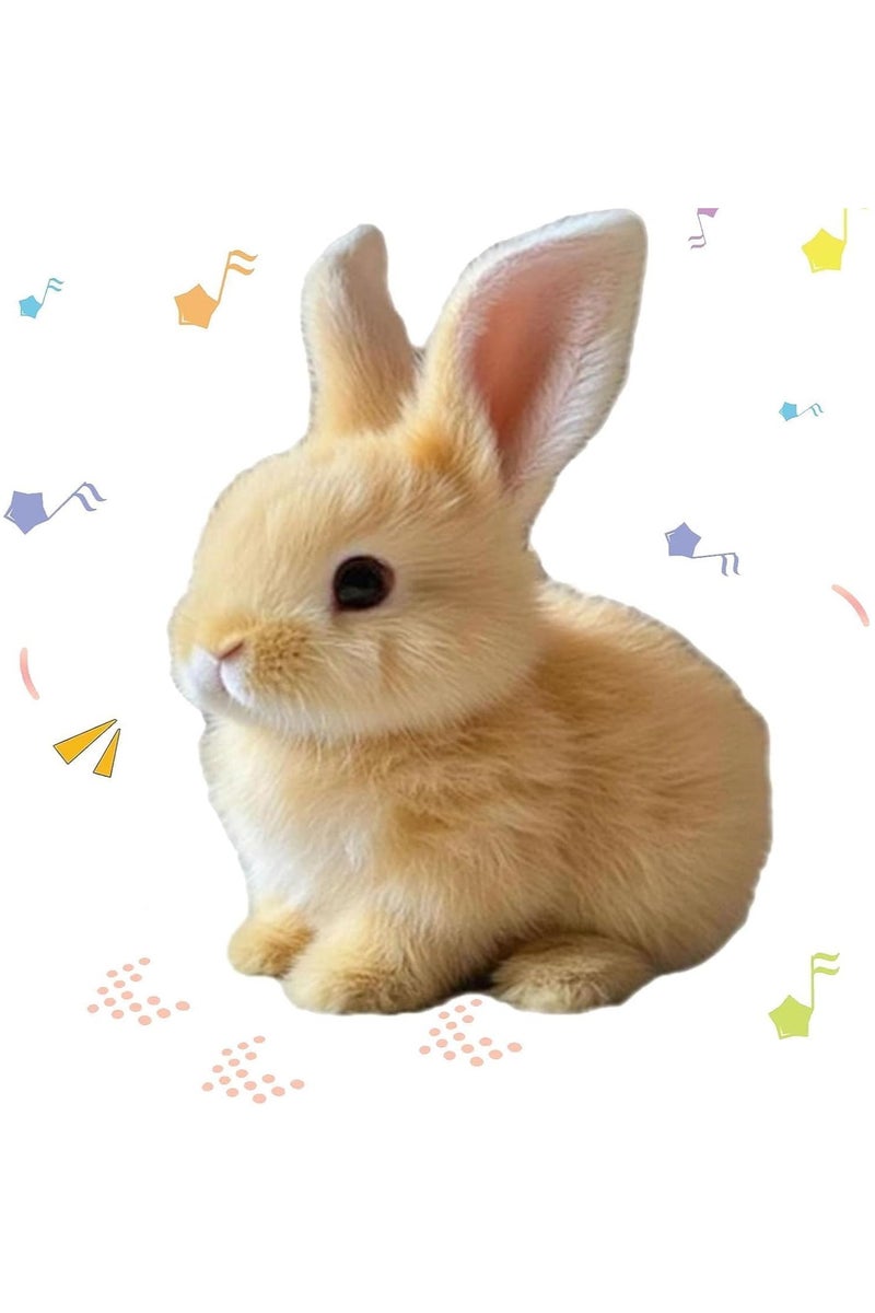 Interactive Hopping Bunny Toy – Plush Walking Rabbit with Sounds & Wiggle Ears, Carrot Accessory, 7-Inch Electronic Pet Gift for Kids - Image 1