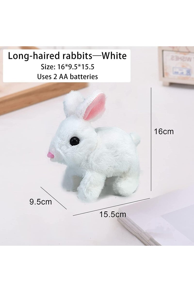 Interactive Hopping Bunny Toy – Plush Walking Rabbit with Sounds & Wiggle Ears, Carrot Accessory, 7-Inch Electronic Pet Gift for Kids - Image 5