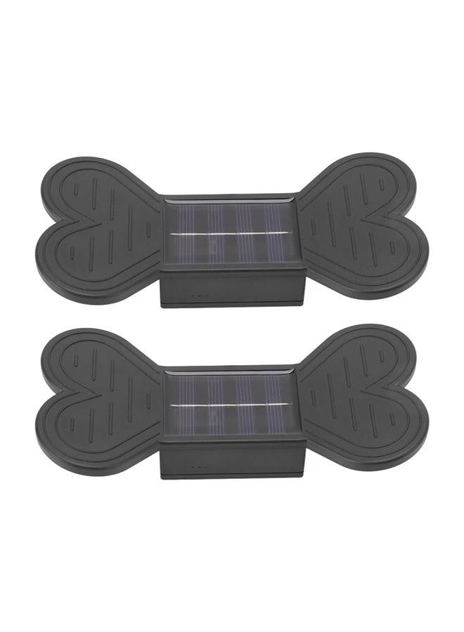 NIBEMINENT 2 Sets Solar Wall Light Waterproof Warm Light ABS Solar Wall Lamp for Garden Courtyard Decoration  - Image 3