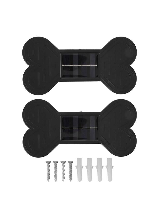 NIBEMINENT 2 Sets Solar Wall Light Waterproof Warm Light ABS Solar Wall Lamp for Garden Courtyard Decoration  - Image 1
