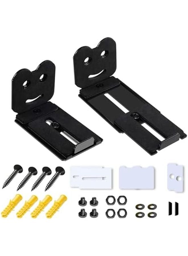 حامل شريط الصوت الإصدار الضيق حائط قابل للتعديل رف عائم مصنوع من المعدن الصلب لمتحدثات المسرح المنزلي - Image 2