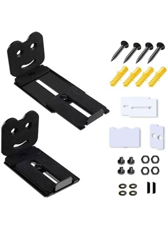 حامل شريط الصوت الإصدار الضيق حائط قابل للتعديل رف عائم مصنوع من المعدن الصلب لمتحدثات المسرح المنزلي - Image 5