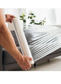SUNRISE Stretch Wrap Industrial Strength 1 Roll Extra Thick 3KG Shrink Wrap Roll for Moving Supplies, Furniture, Pallets, Plastic Wrap for Packing, Heavy Duty Stretch Film  - Image 3
