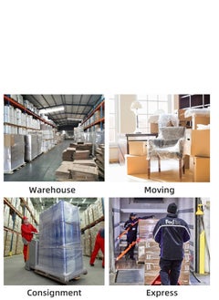 SUNRISE Stretch Wrap Industrial Strength 1 Roll Extra Thick 3KG Shrink Wrap Roll for Moving Supplies, Furniture, Pallets, Plastic Wrap for Packing, Heavy Duty Stretch Film  - Image 5