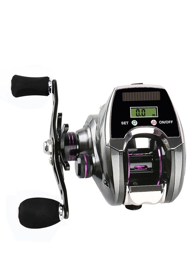 Generic Digital Display Baitcasting Reel with Line Counter Sun Power Charging System High Speed Fishing Reel Tackle Accessories  - Image 1