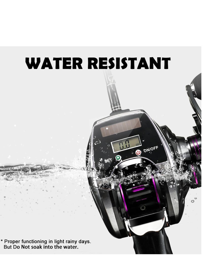 Generic Digital Display Baitcasting Reel with Line Counter Sun Power Charging System High Speed Fishing Reel Tackle Accessories  - Image 3
