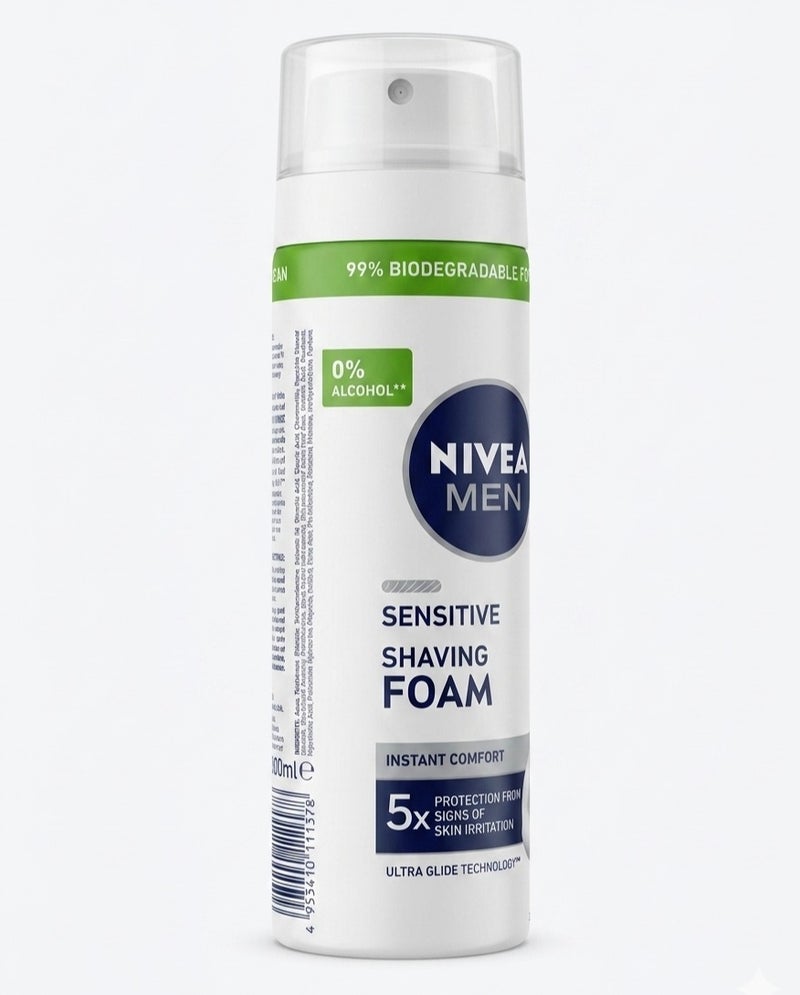 NIVEA MEN Sensitive Shaving Foam For Sensitive Skin - 200 ML - Image 2