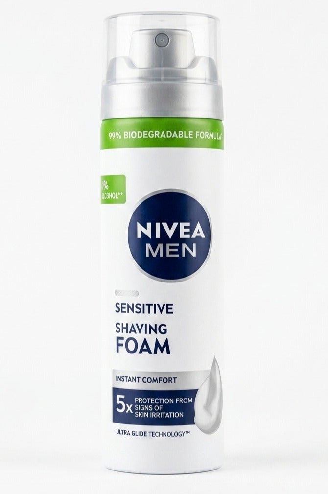 NIVEA MEN Sensitive Shaving Foam For Sensitive Skin - 200 ML - Image 1
