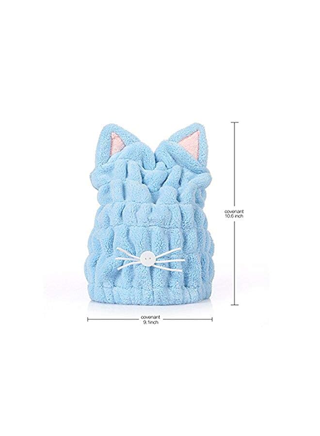 Zaboon Microfiber Bath Towel Kids Hair Towel Hat Hair Quick Drying Towel Hat Cute Bath Tool Super Soft Absorbent Hair Dry Hat With Premium Water-Absorbent Ability For Ladies Or Girls 2Pcs - Image 3