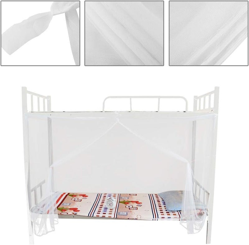 klarako Mosquito Net for Bed Canopy,4 Corner Post Bed Canopy Mosquito Net Twin Full Queen Size Netting White Camping Screen House (​Twin) - Image 5
