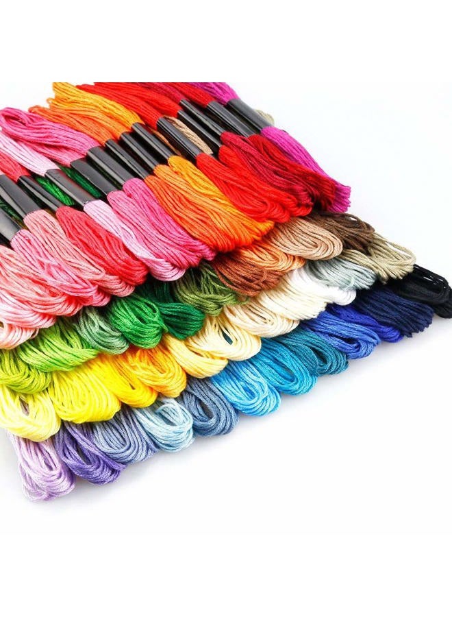 Amiiba Embroidery Thread, 50 Skeins Random Colors Embroidery Floss, Cross Stitch Threads, Friendship Bracelet Floss, for Cross Stitch, Hand Embroidery, Sewing Crafts (50 Skeins)  - Image 2