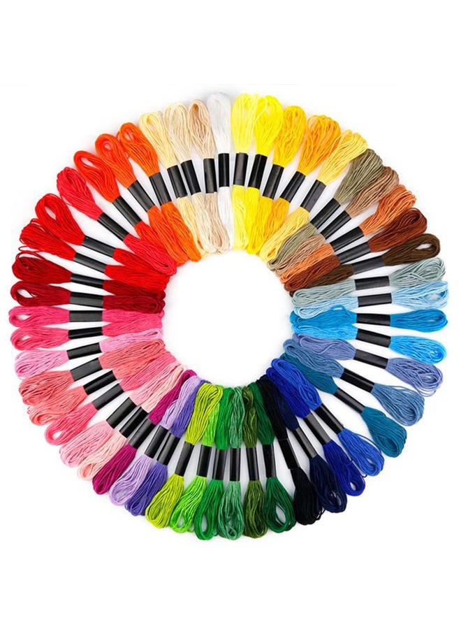 Amiiba Embroidery Thread, 50 Skeins Random Colors Embroidery Floss, Cross Stitch Threads, Friendship Bracelet Floss, for Cross Stitch, Hand Embroidery, Sewing Crafts (50 Skeins)  - Image 1