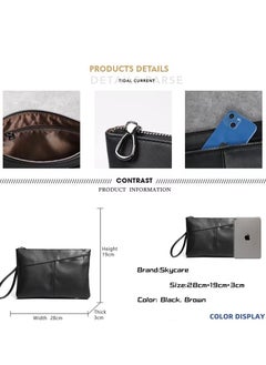 Skycare Skycare Men's Leather Handbag: Fashionable, Durable & Versatile Large Clutch Bag - Perfect for Business, Travel, and Everyday Use  - Image 4