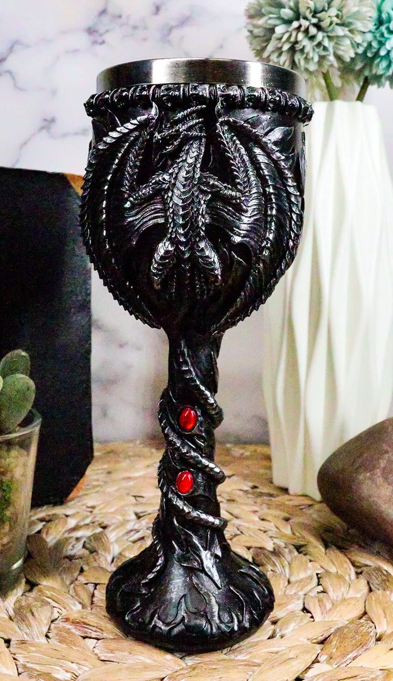 Ebros Gift Ebros Legend Of The Thrones Drogon Blood Fire Dragon Wine Goblet Chalice 6oz Capacity Party Hosting Beverage Cup Dungeons And Dragons Gothic Fantasy Drinkware - Image 2