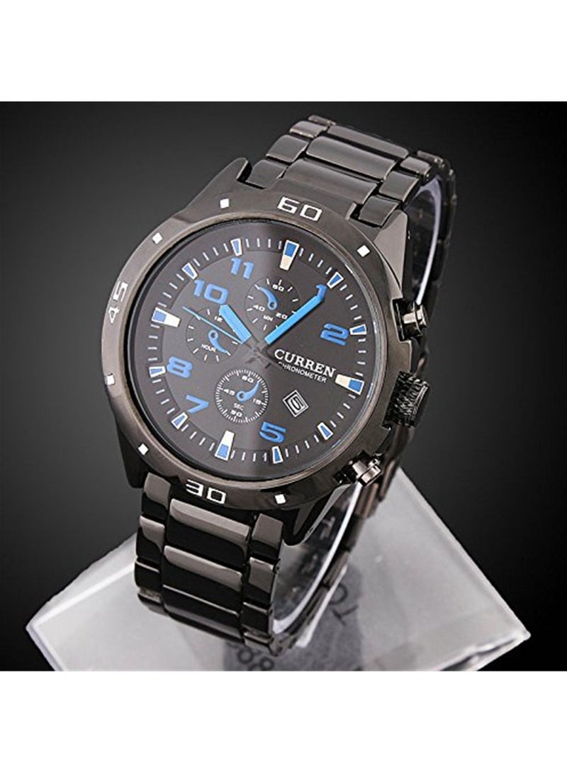 كارين كورين ساعة عملية كاجوال للرجال انالوج بعقارب ستانلس ستيل - Image 2