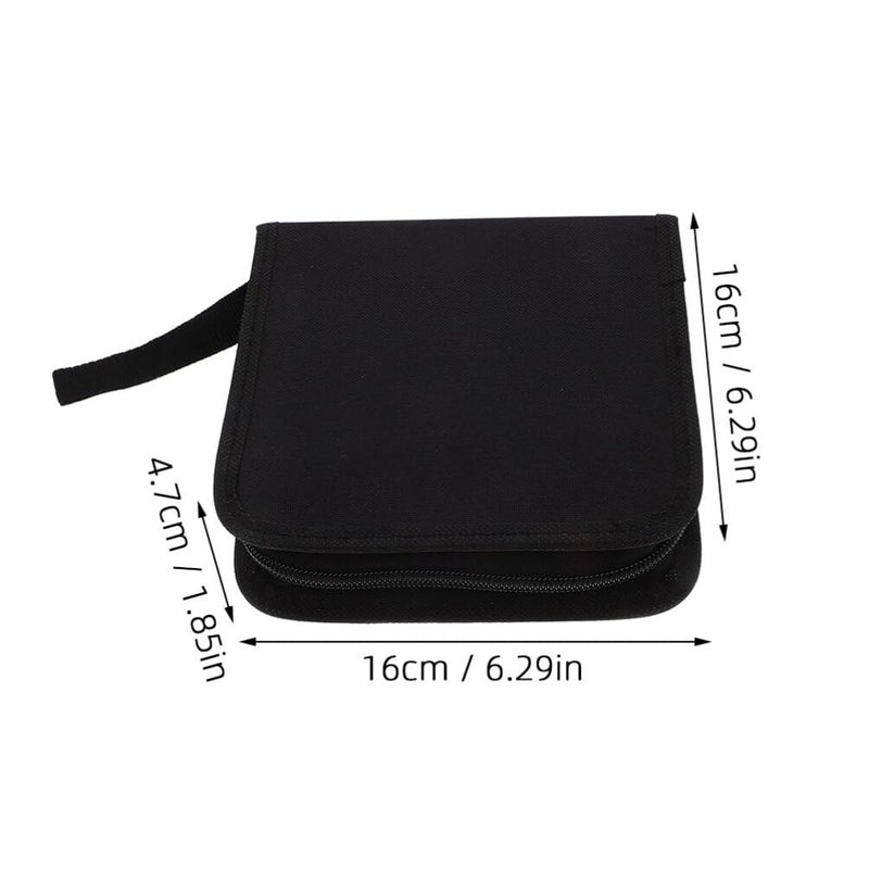 2Pcs Portable CD DVD Binder Case with Zipper Storage Organizer for Home and Travel - Image 4