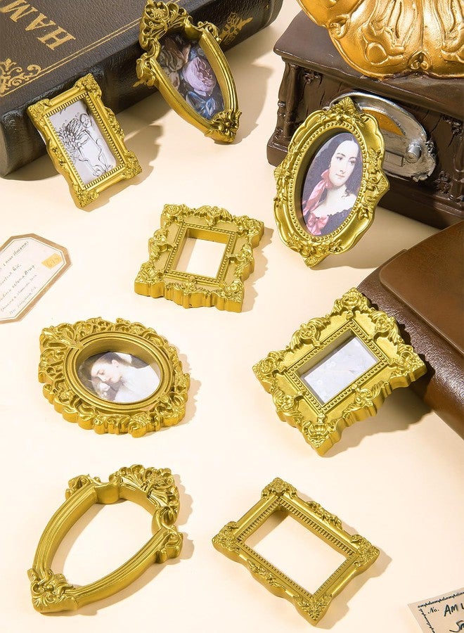 إطار صور صغير عتيق من الراتنج، 20 قطعة، إطار صور بيضاوي مستطيل صغير عتيق لعرض المجوهرات، صور الهاتف المحمول، وديكور حائط معلق - Image 2