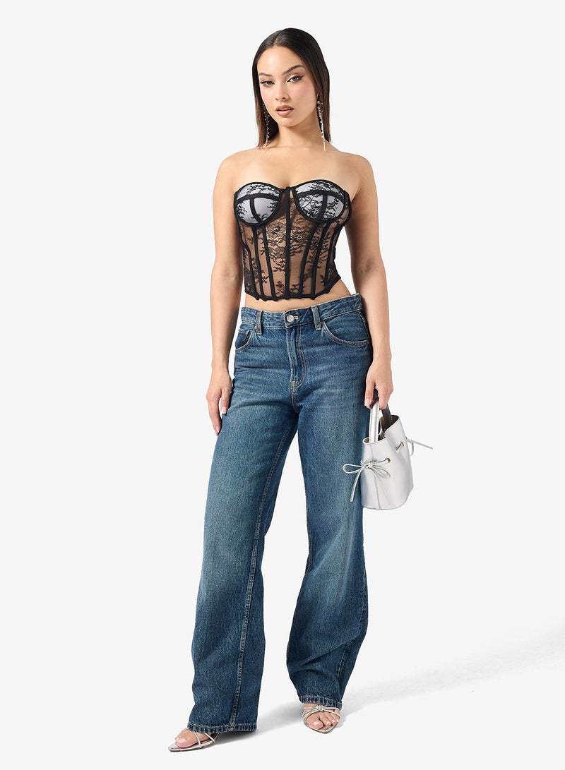 جينجر بلوزة بأزرار وزينة دانتيل - Image 4