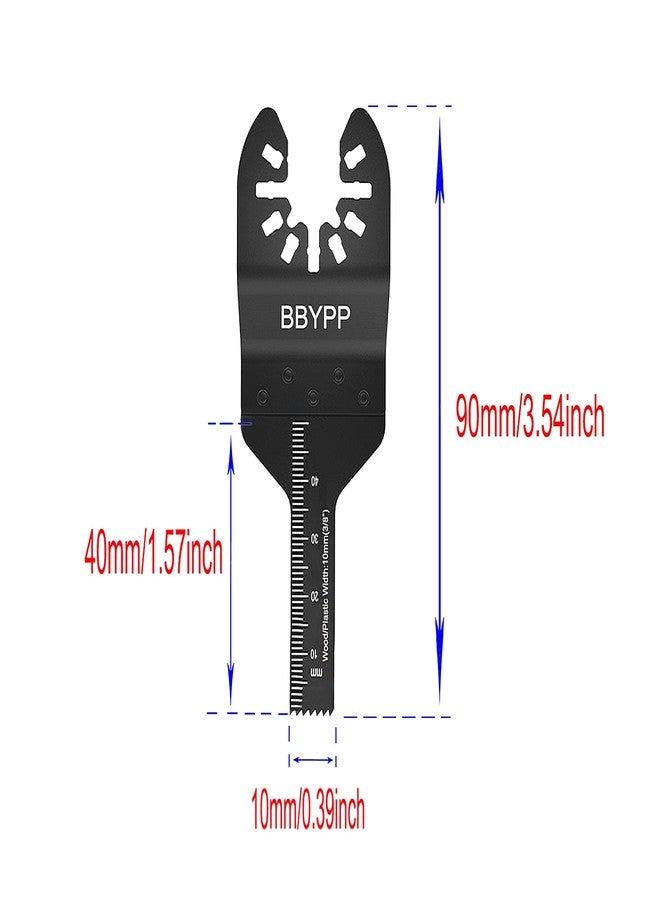BBYPP 14-Piece Fine Multimaster Saw Blades, 10 mm Multitool Saw Blades, Oscillating Saw Blades Accessories for Wood, Plastic and Multimaterial - Image 2